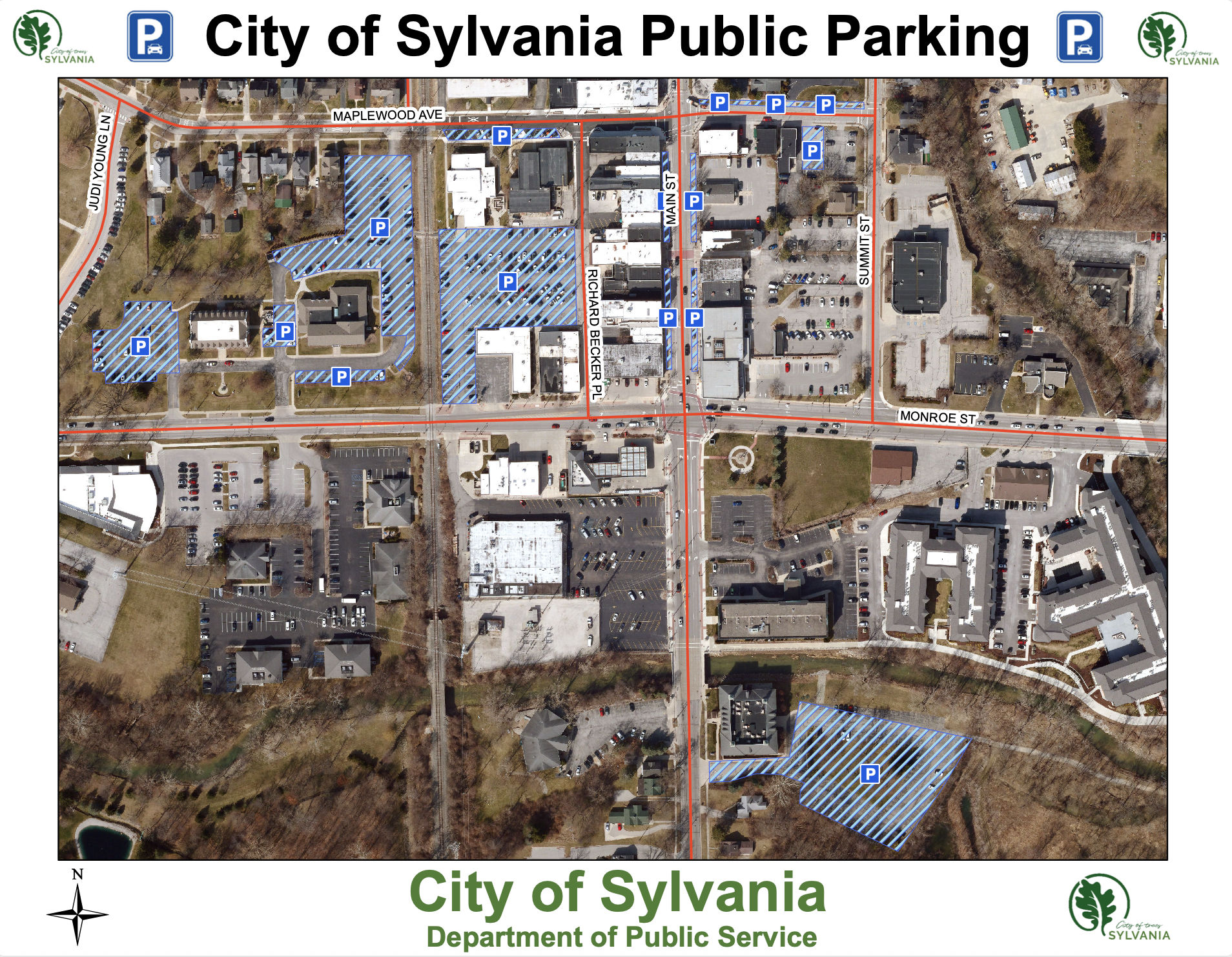 City of Sylvania Parking Map